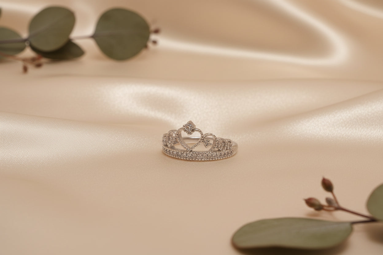 Small Round Cz 925 Silver Ring