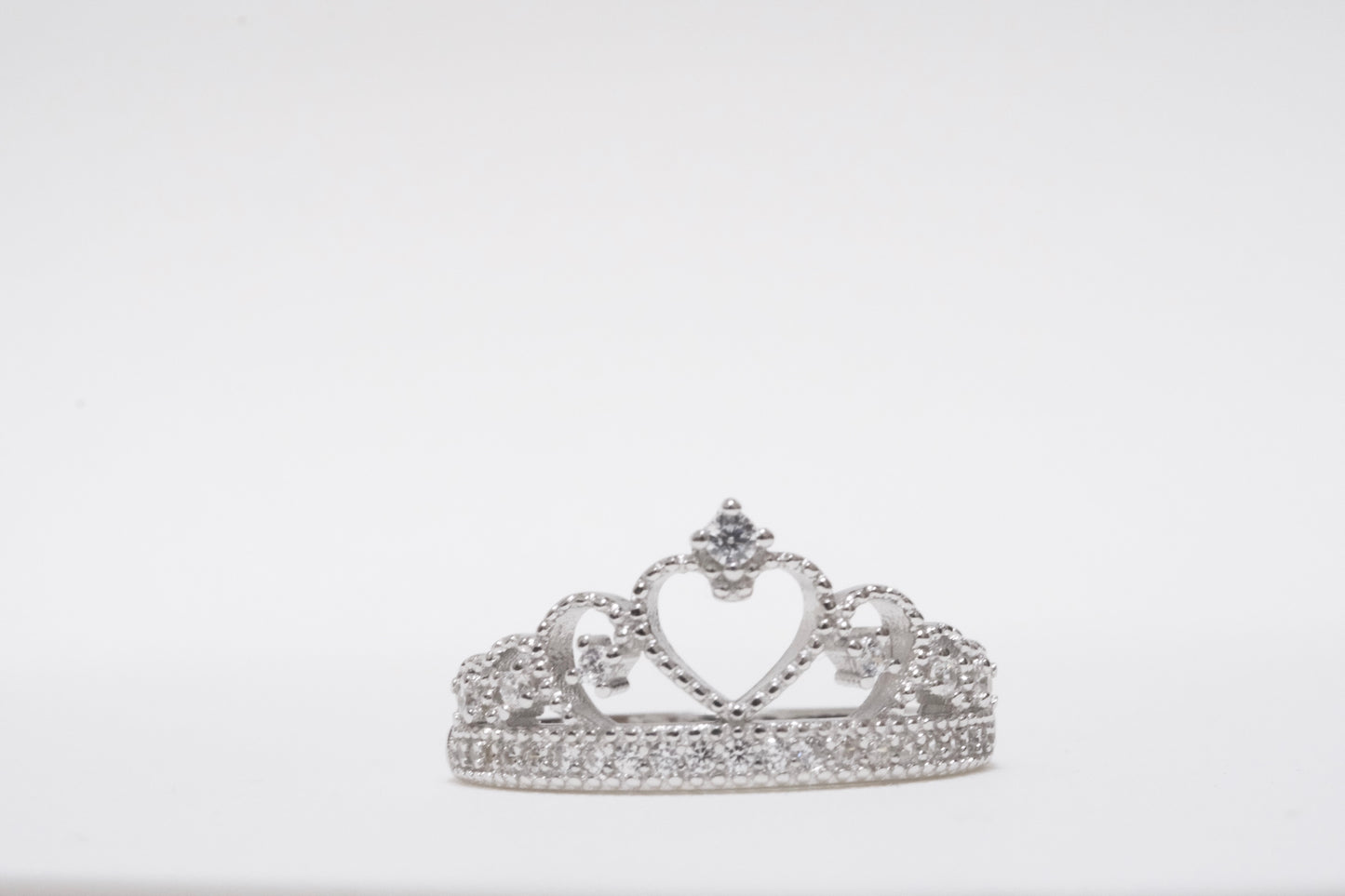 Small Round Cz 925 Silver Ring