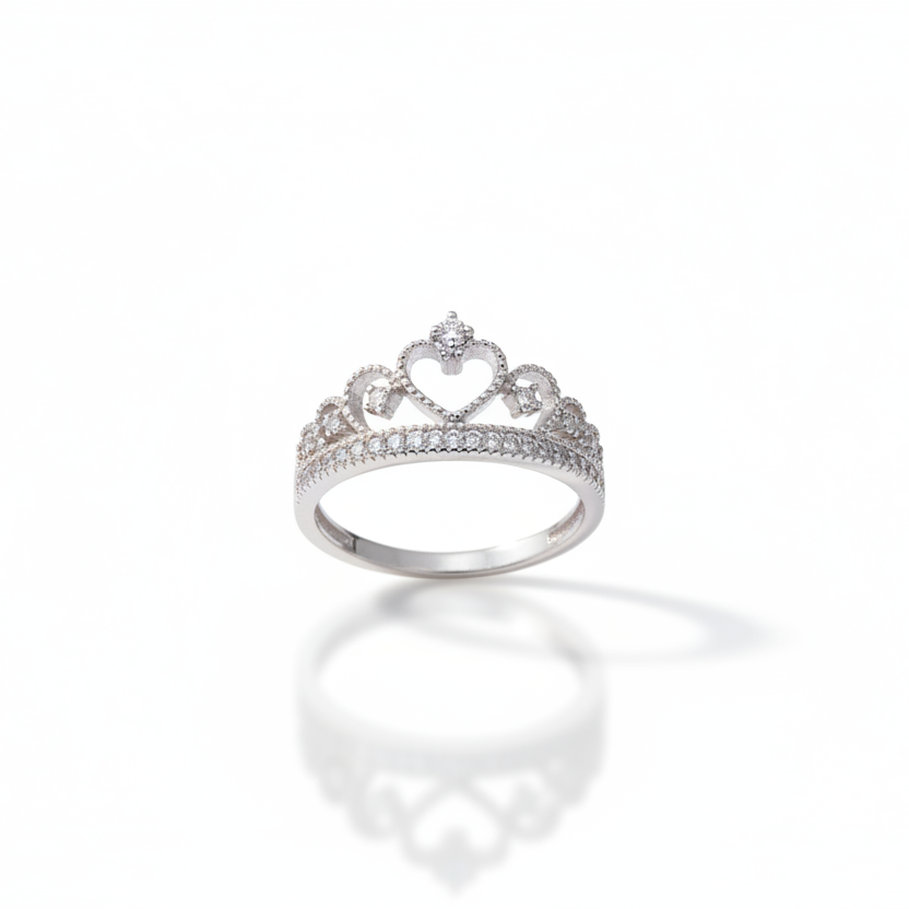 Small Round Cz 925 Silver Ring