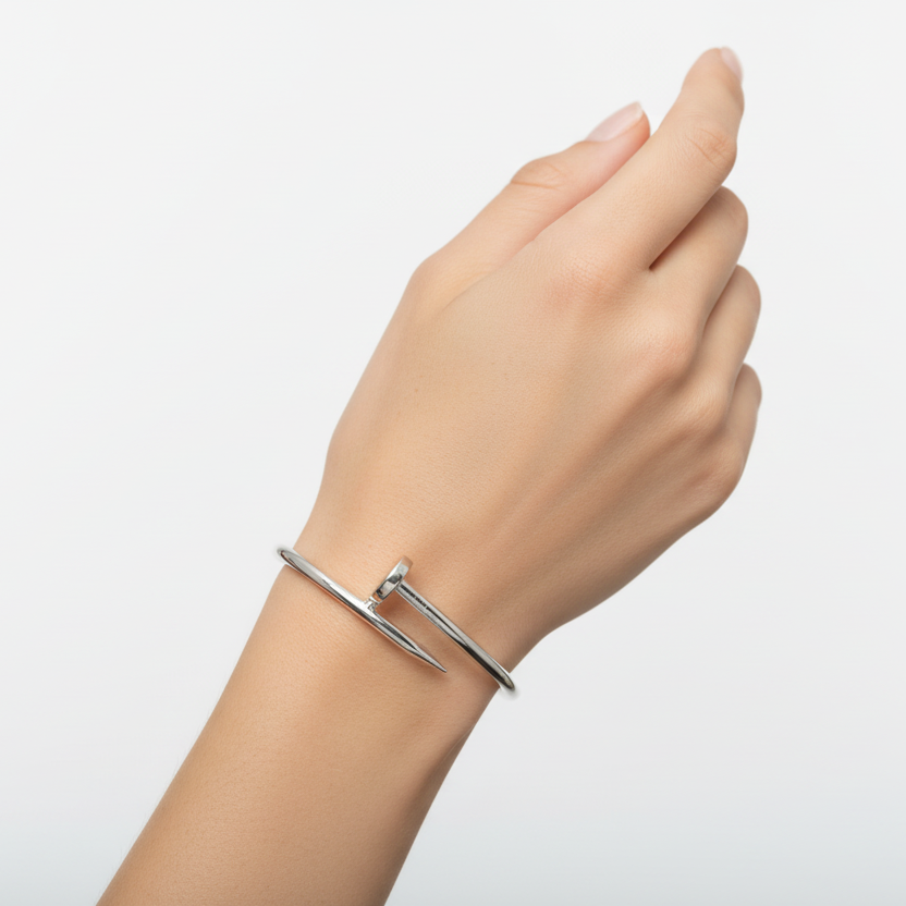 Sterling Silver Nail Bracelet