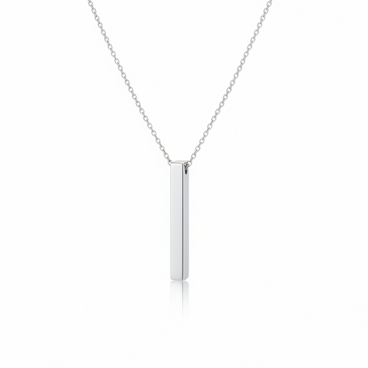 Stainless Steel Vertical Bar Necklace